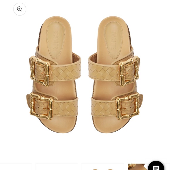 Schutz Enola Sporty Woven Leather Flats - Picture 2 of 5